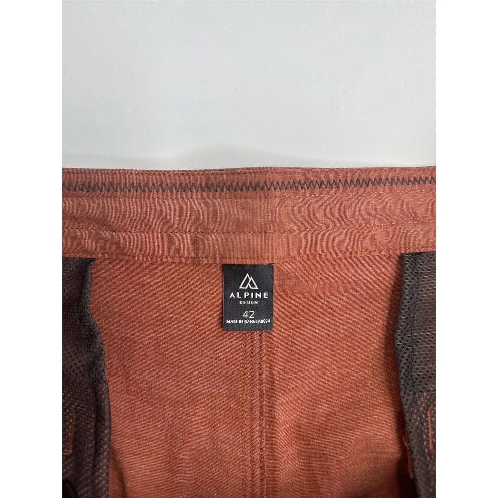 NWT Alpine Design Men's Size 42 Hybrid Hiking Swim Shorts 8” Inseam Zip Pocket - Picture 4 of 11